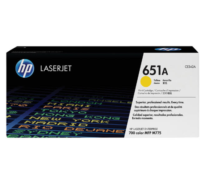 Tonercartridge HP CE342A 651A geel