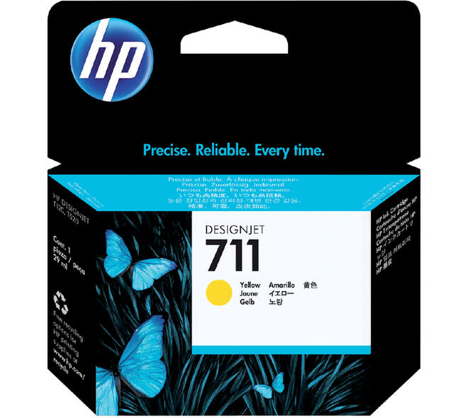 Inktcartridge HP CZ132A 711 geel