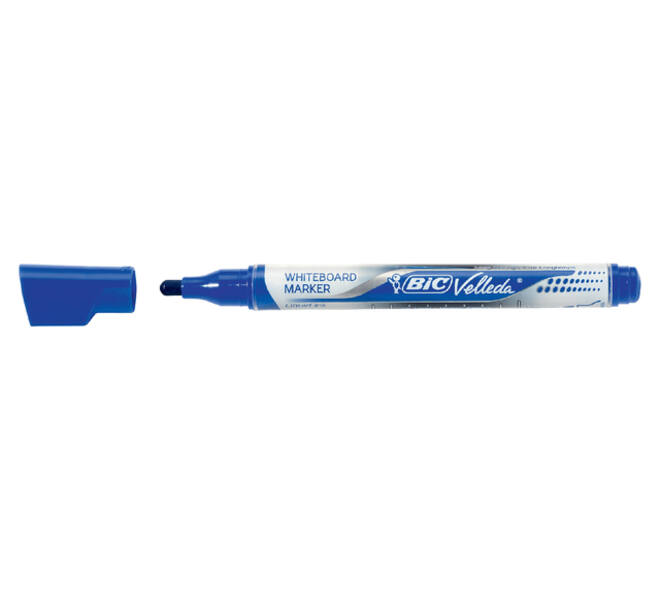 Whiteboardmarker Bic Velleda liquid rond medium blauw