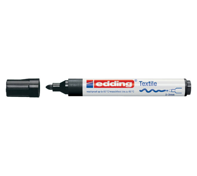 Textielmarker edding 4500 rond 2-3mm zwart