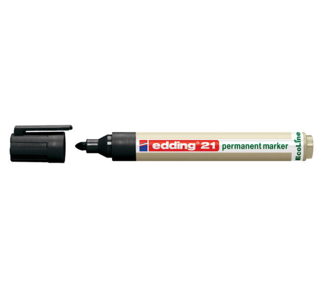 Viltstift edding 21 EcoLine rond zwart 1.5-3mm