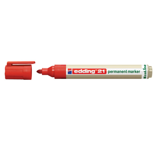 Viltstift edding 21 EcoLine rond rood 1.5-3mm