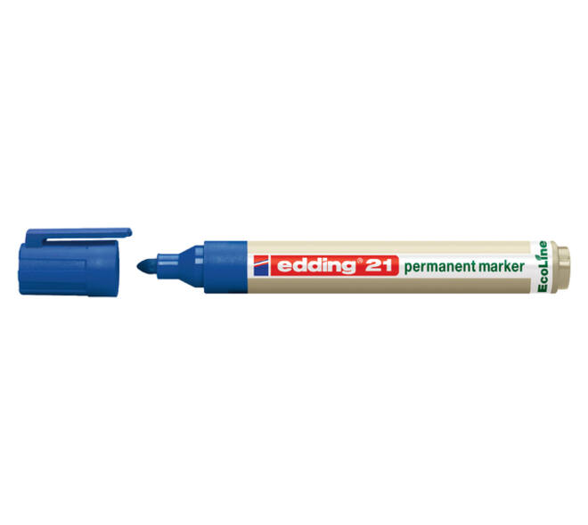 Viltstift edding 21 EcoLine rond blauw 1.5-3mm