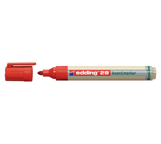 Whiteboardmarker edding 28 EcoLine rond 1.5-3mm rood