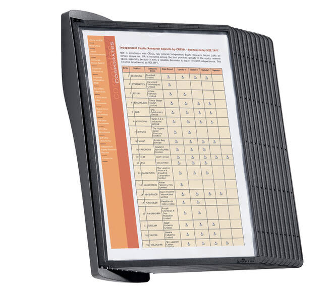 Wandstandaard Durable 5854 Sherpa Style met 10-tassen zwart