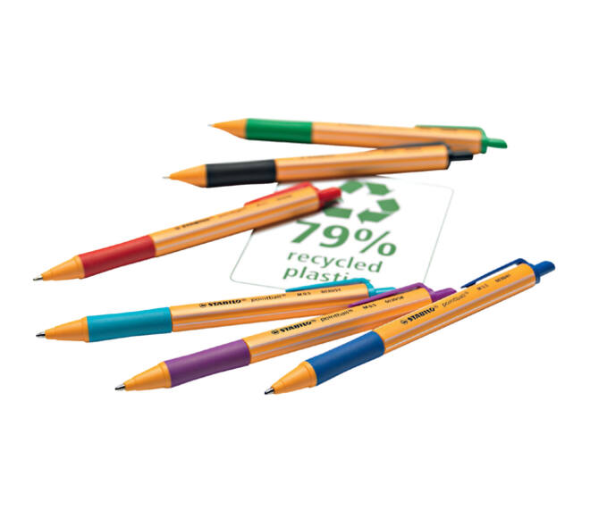 Balpen STABILO pointball 6030/40 medium rood