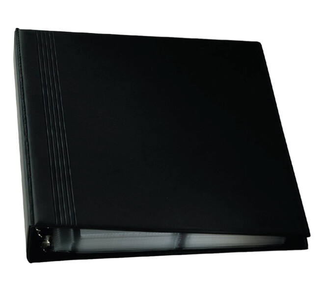 Visitekaartringband Sigel VZ301 voor 400 kaarten 90x58mm velvet zwart