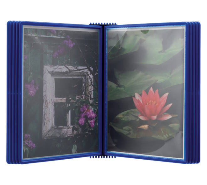 Wandelement Djois Flex-O-Frame premium A4 met 10-tassen blauw