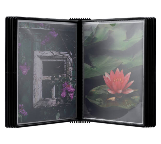 Wandelement Djois Flex-O-Frame premium A4 met 10-tassen zwart