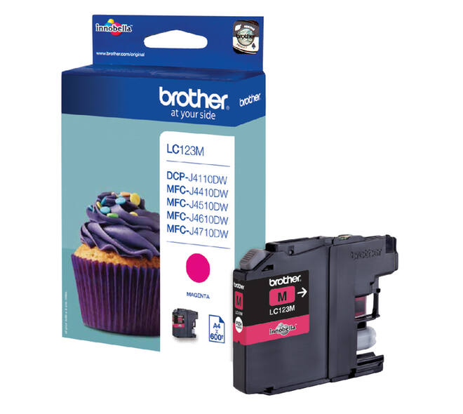 Inktcartridge Brother LC-123M rood