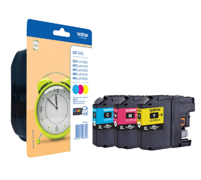 Inktcartridge Brother LC-125XLRBWBP 3 kleuren