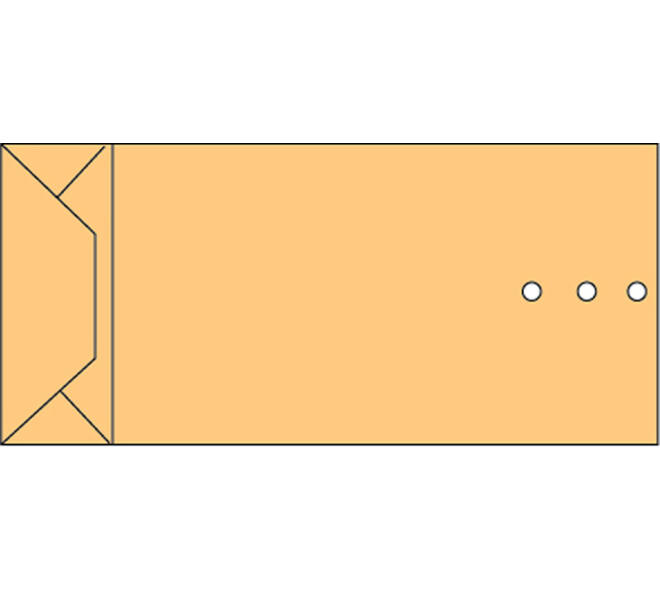 Envelop Quantore monsterzak 100x245x40mm bruin 250 stuks