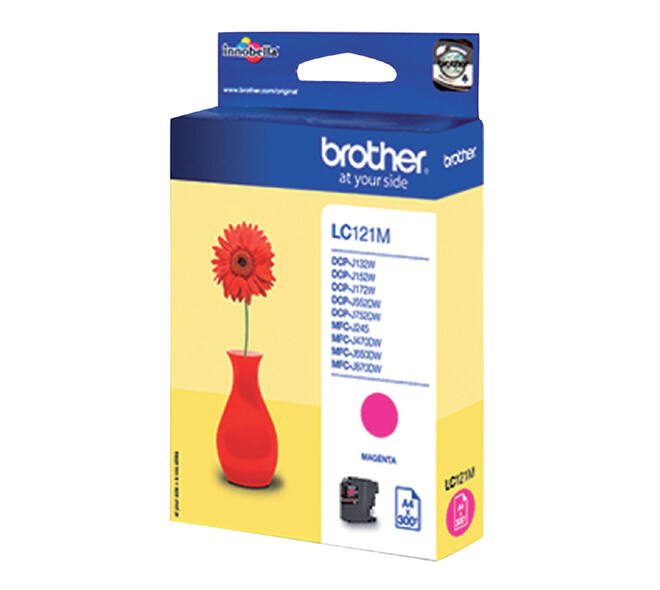 Inktcartridge Brother LC-121M rood