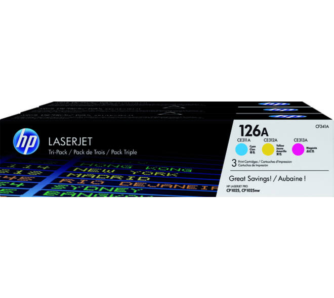 Tonercartridge HP CF341AM 126A 3 kleuren