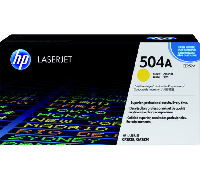 Tonercartridge HP CE252A 504A geel
