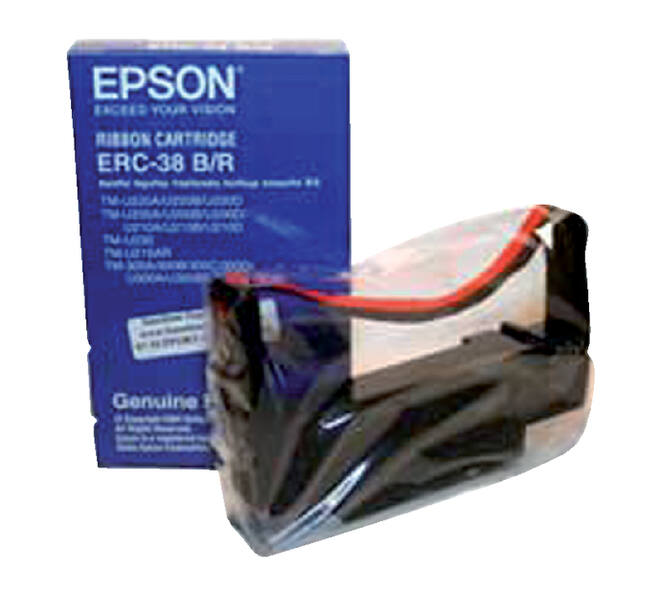 Lint Epson S015245 voor ERC38 nylon zwart/rood