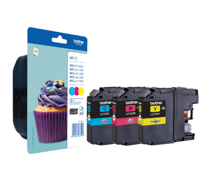 Inktcartridge Brother LC-123RBWBP 3 kleuren