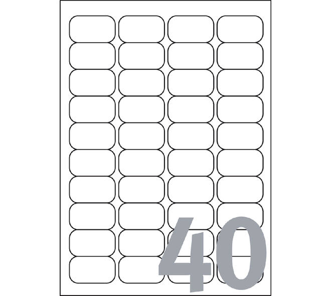 Etiket Avery J8654-25 45.7x25.4mm wit 1000 stuks
