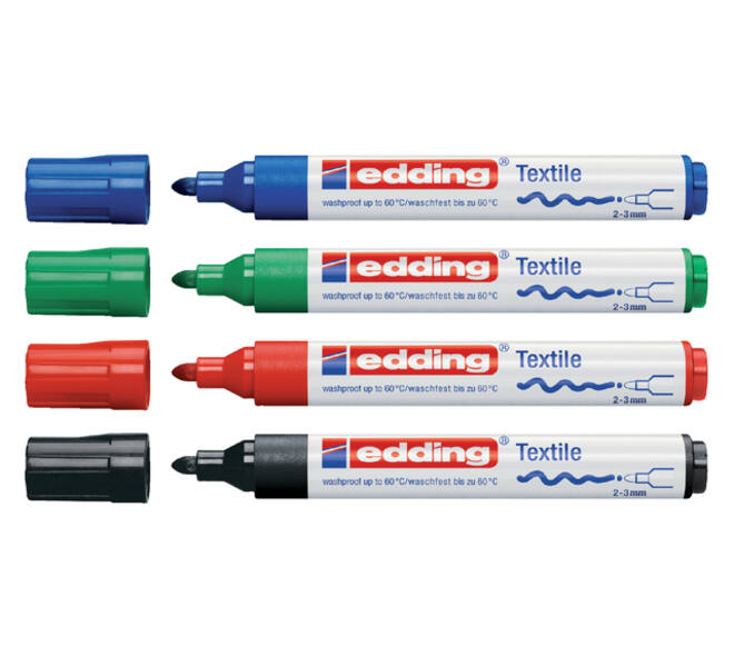 Textielmarker edding 4500 rond 2-3mm rood