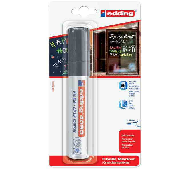 Krijtstift edding 4090 window schuin 4-15mmzwart bister à 1 stuk
