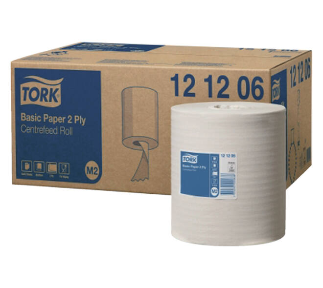 Poetspapier Tork M2 Basic Universal 2-laags 160m wit 121206