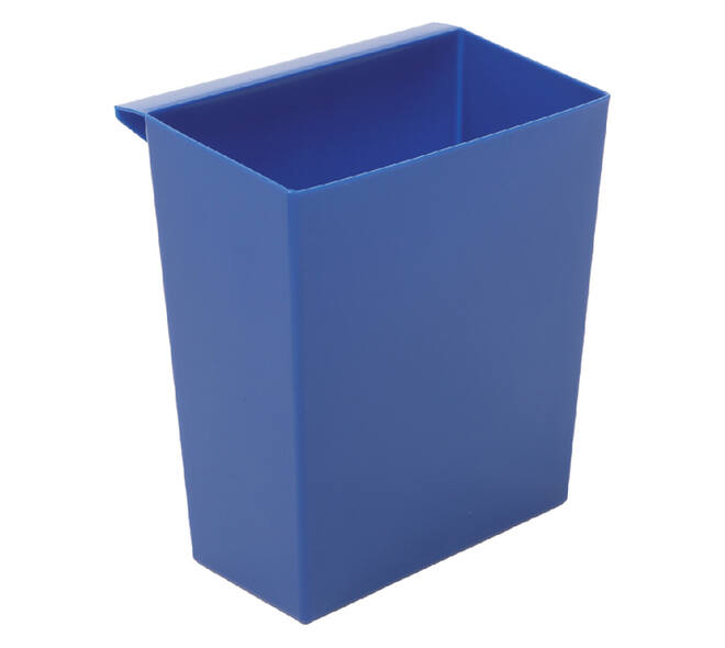 Inzetbak voor vierkante tapse papierbak blauw