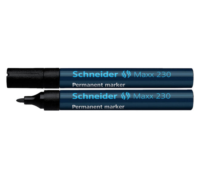 Permanent marker Schneider Maxx 230 rond 1-3mm zwart