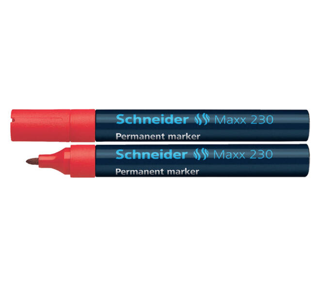 Permanent marker Schneider Maxx 230 rond 1-3mm rood
