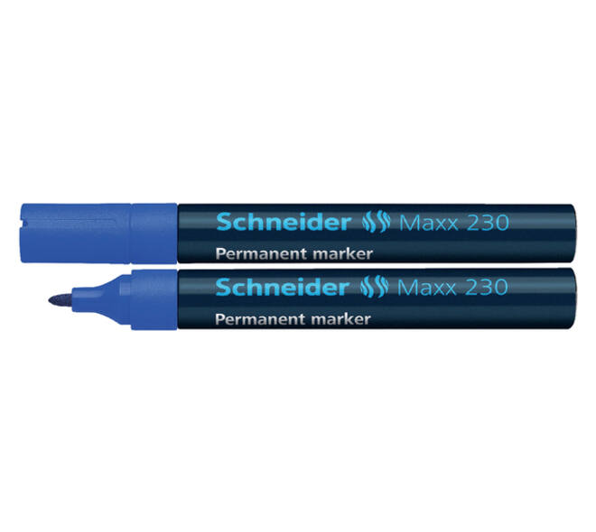 Permanent marker Schneider Maxx 230 rond 1-3mm blauw
