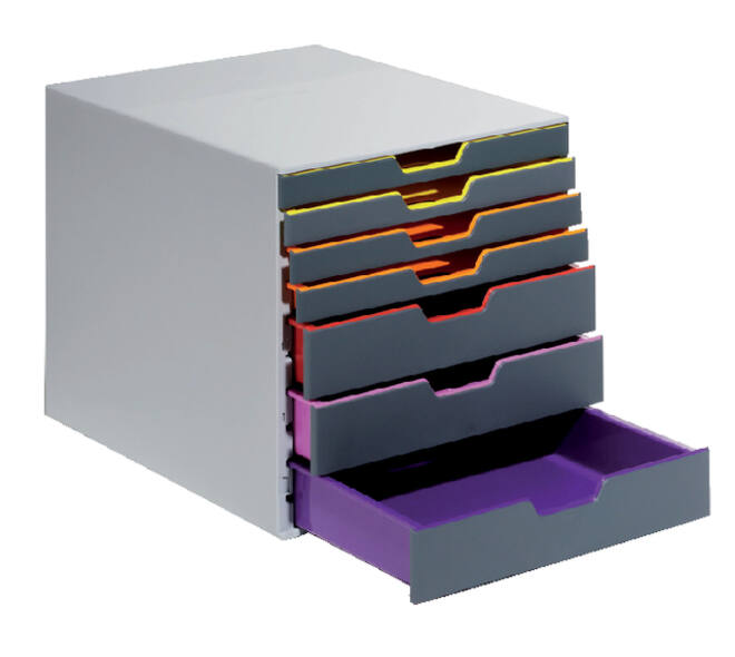 Ladenbox Durable Varicolor 7 laden grijs