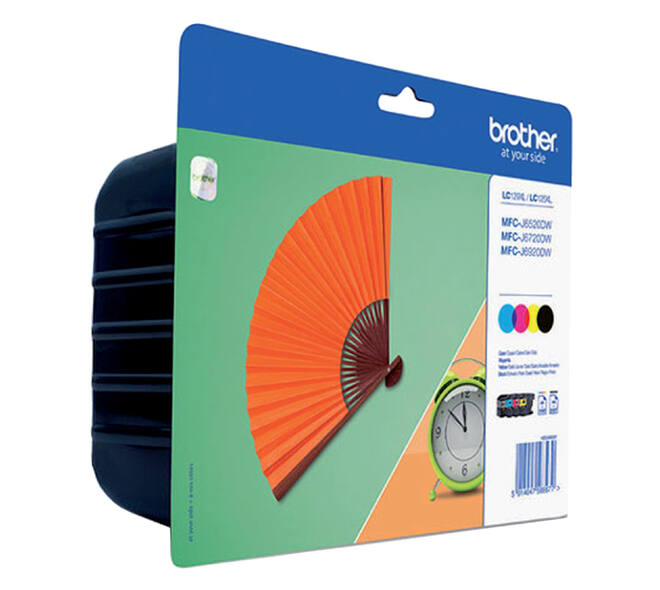Inktcartridge Brother LC-129XLVALBP zwart + 3 kleuren