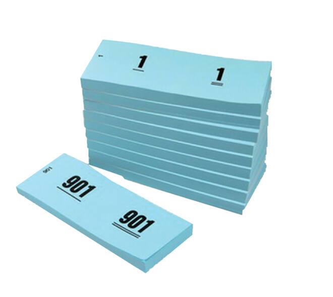 Nummerblok 42x105mm nummering 1-1000 blauw 10 stuks