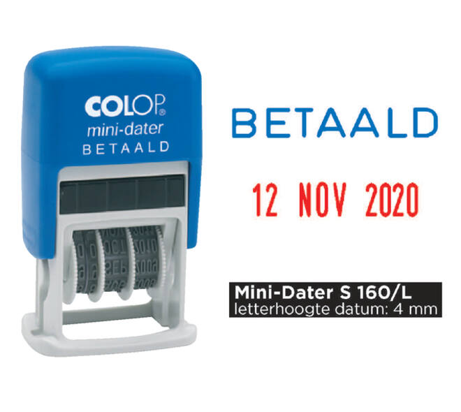 Woord-datumstempel Colop Printer Mini S 160/L betaald