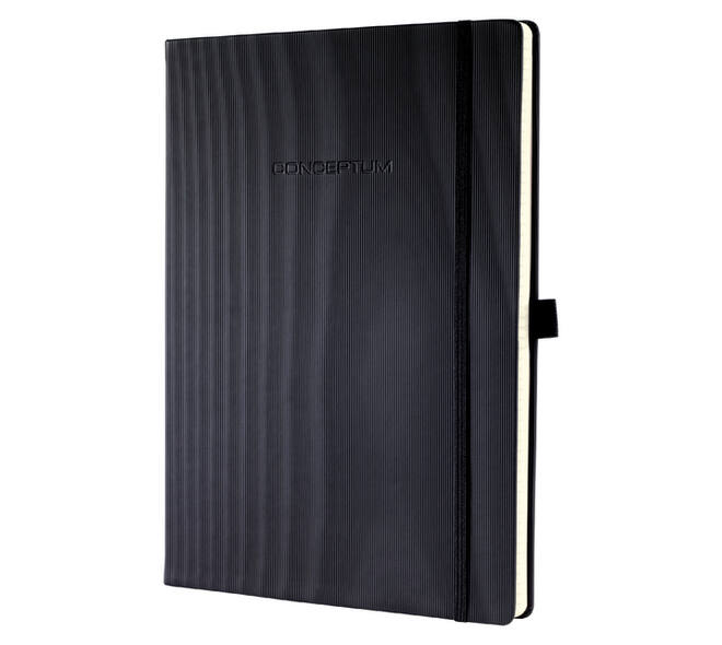 Notitieboek Sigel Conceptum Pure A4+ lijn zwart