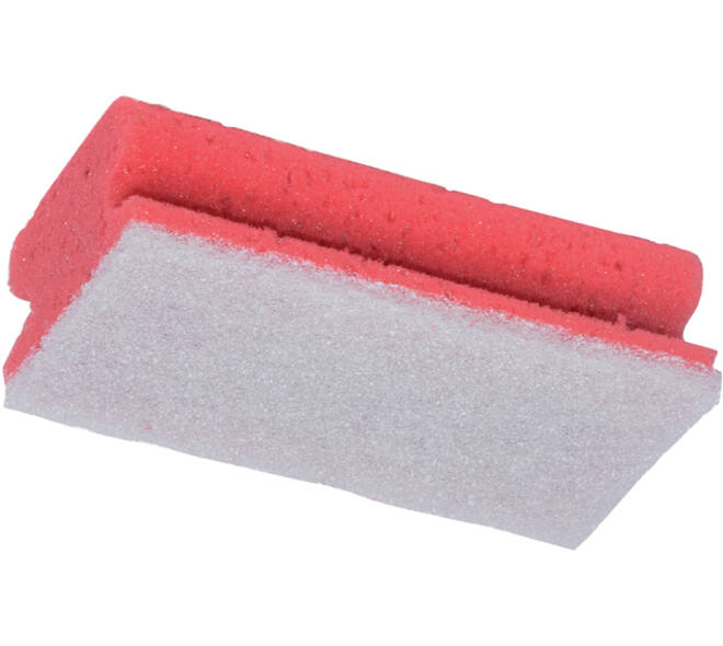 Schuurspons Cleaninq met greep 140x70x42mm rood/wit 5 stuks