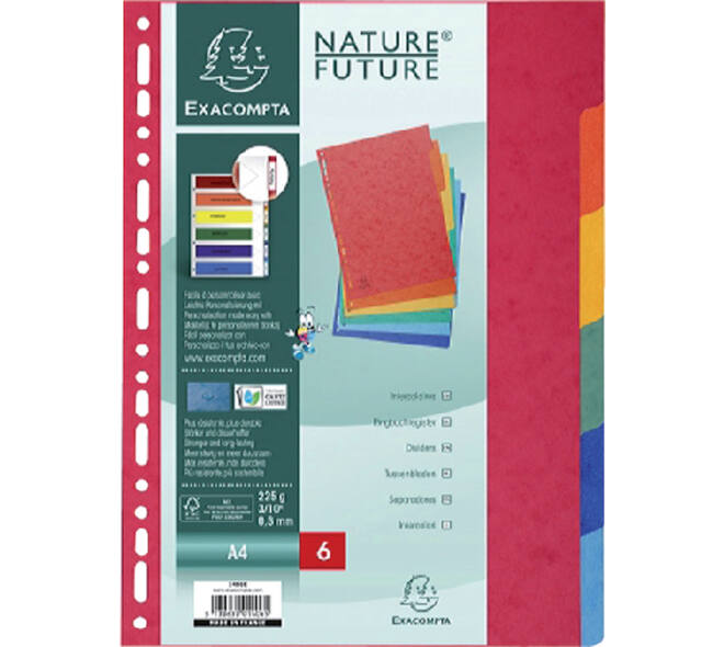 Tabbladen Exacompta 225x297mm 11-gaats 6-delig glanskarton