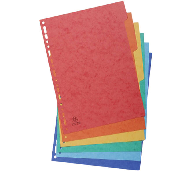 Tabbladen Exacompta 225x297mm 11-gaats 6-delig glanskarton