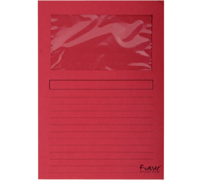 Venstermap Exacompta Forever L-model 120gr rood 100 stuks