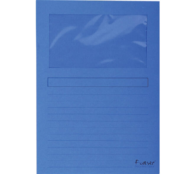Venstermap Exacompta Forever L-model 120gr donkerblauw 100 stuks