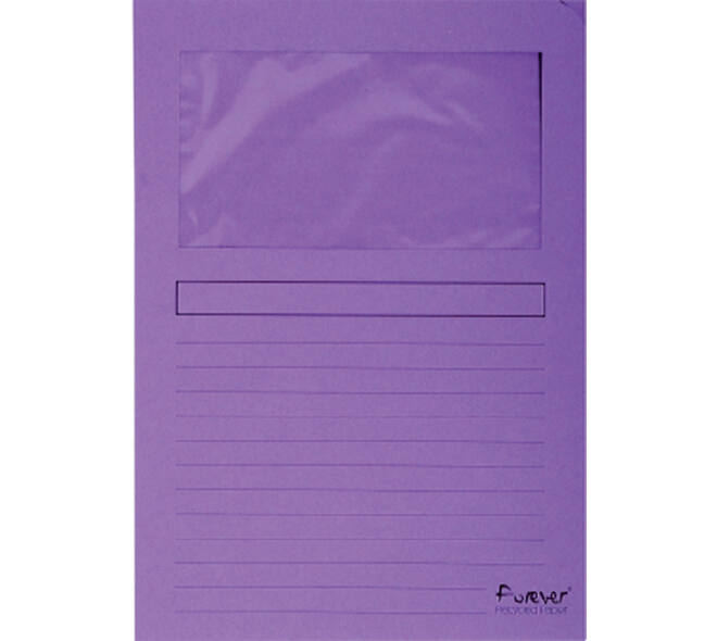 Venstermap Exacompta Forever L-model 120gr paars 100 stuks