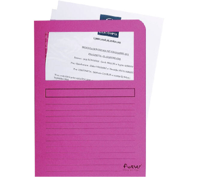 Venstermap Exacompta Forever L-model 120gr roze 100 stuks