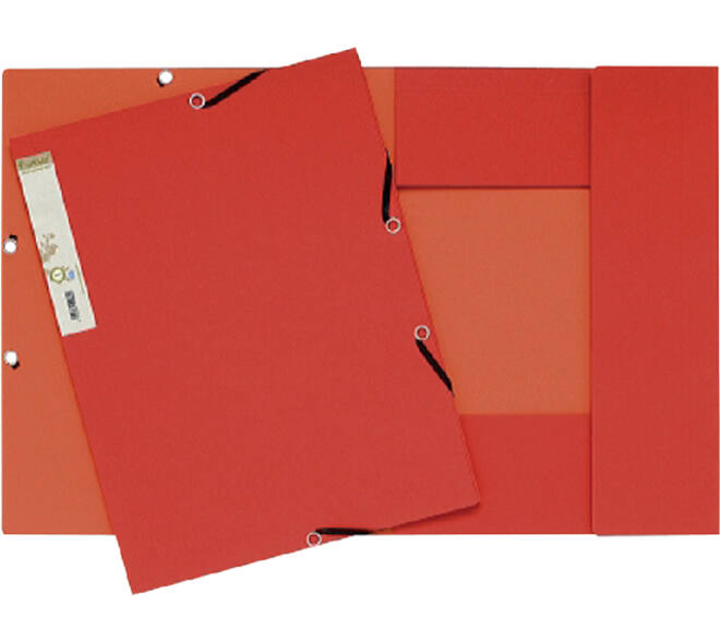 Elastomap Exacompta Forever A4 3 kleppen 380gr rood