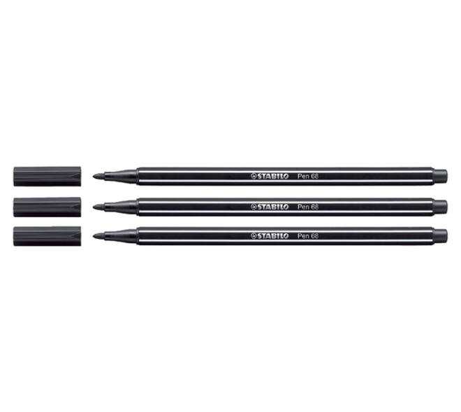 Viltstift STABILO Pen 68/46 medium zwart