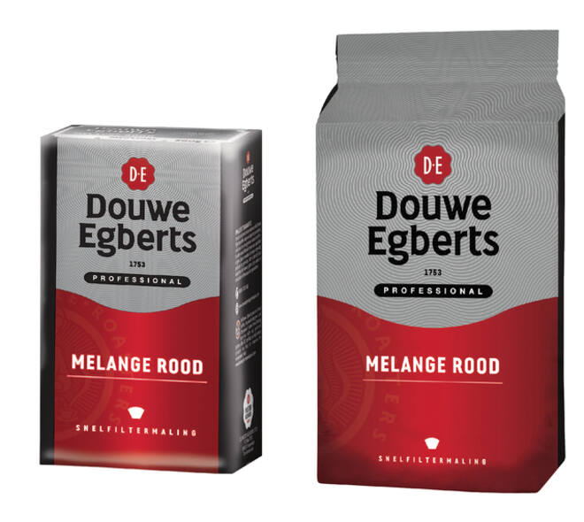 Koffie Douwe Egberts snelfiltermaling Melange Rood 500gr