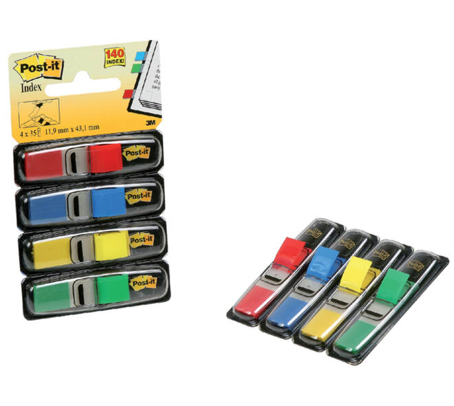 Indextabs Post-it 6834 11,9x43,1mm assorti 140 tabs