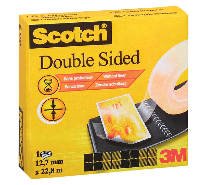 Plakband Scotch 665 12mmx22.8m dubbelzijdig