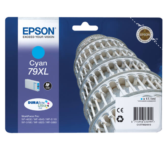 Inktcartridge Epson 79XL T7902 blauw