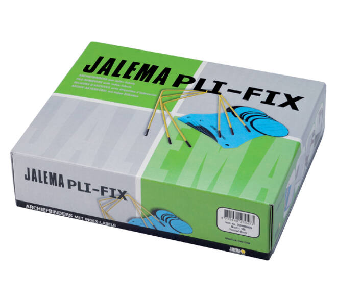 Archiefbinder JalemaClip Pli-fix geel 100 stuks