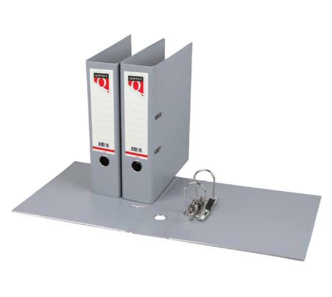 Ordner Quantore A4 80mm PP grijs