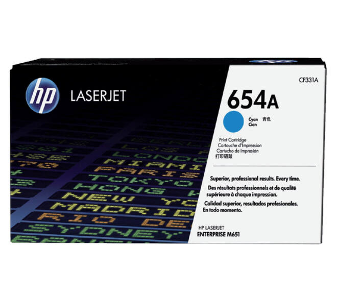 Tonercartridge HP CF331A 654A blauw